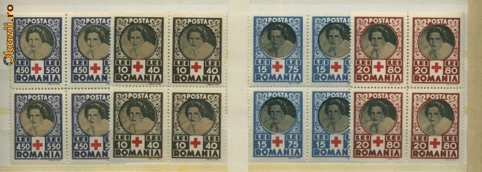 1945 Crucea Rosie, LP165, bloc de 4 foto mare