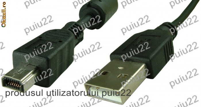 Cablu date Fuji 14 pini-USB A, tata-1,6 m-7914 foto mare