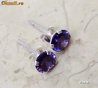 CERCEI ARGINT 925-AMETIST QUARTZ-PROMOTIE DE PRIMAVARA foto mare