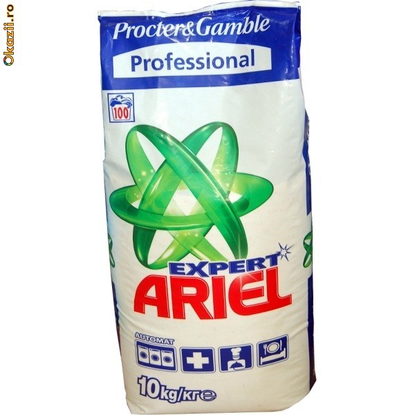 Ariel 10 kg automat detergent rufe foto mare