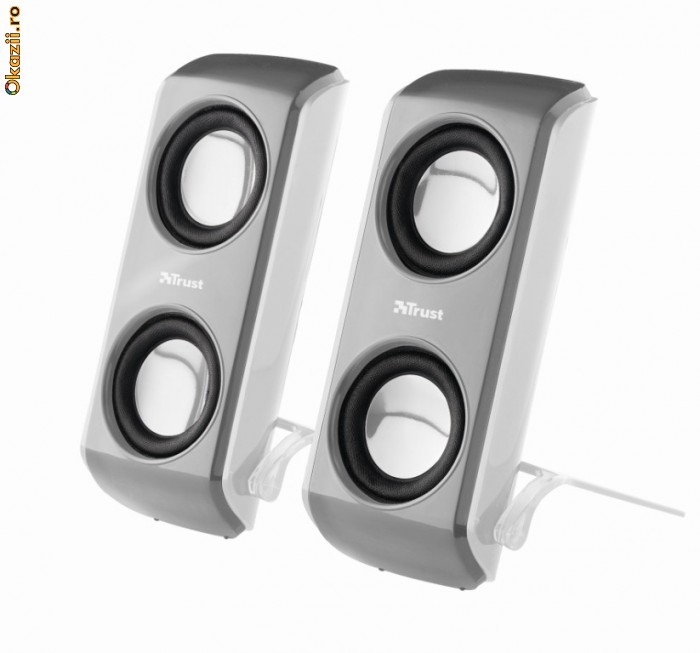 TRUST Portable Notebook Speakers - Silver foto mare