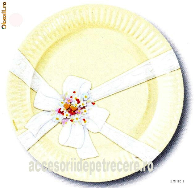 Set de 10 farfurii carton 18cm CEREMONY foto mare