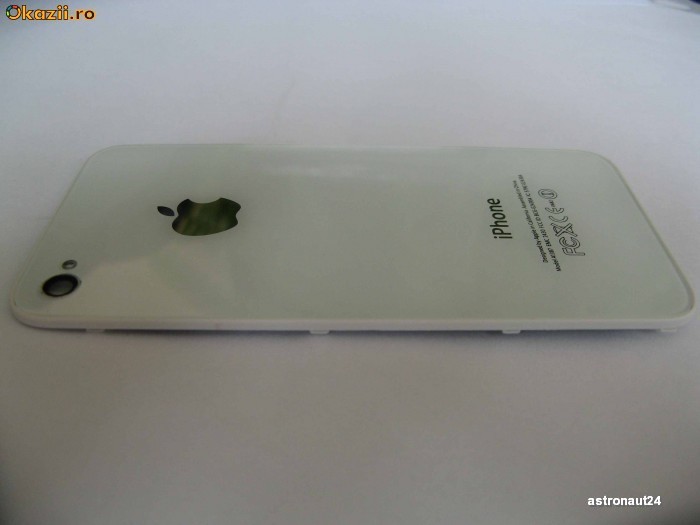 Carcasa / Capac Spate Original Apple iPhone 4 White / Alb foto mare