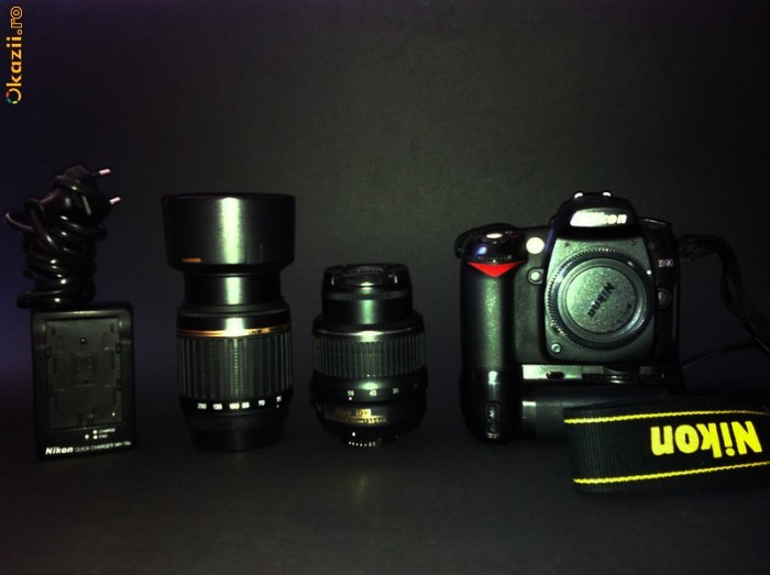 NIKON D 90 kit complet + geanta foto mare