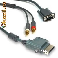 XBOX 360 VGA CABLE CABLU HD MONITOR SI AUDIO PT XBOX foto