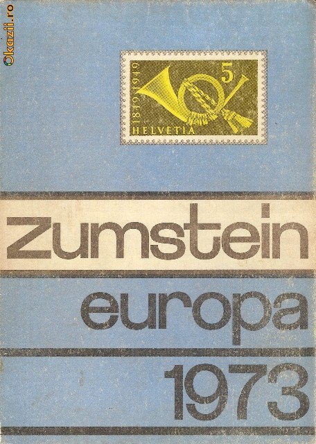 Catalog filatelie Zumstein Europa 1973 foto mare
